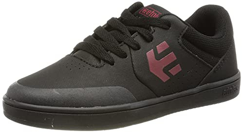 Etnies Kids Marana Skate Shoe, Black/RED/Black, 2 UK