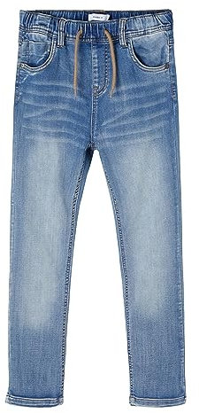 NAME IT Jungen Nkmrobin Dnmthayer Swe Noos Jogger, Light Blue Denim, 98 EU