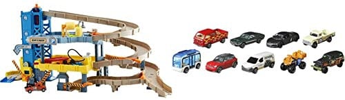 Matchbox Games Garage mit 4 Etagen [Exklusiv bei Amazon] + GESCHENKSET Sortiment