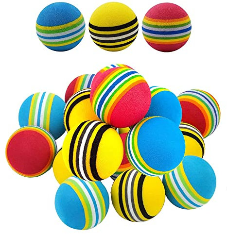 15 Pcs Golfbälle Trainingsbälle Striped Golf Balls Indoor Golfbälle Golfbälle Übungsgolfbälle Plastic Golf Balls Golf Practice Balls Weich Elastisch Für Golf Spielplatz Praxis Spielzeug