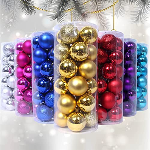 Souarts 24 Stück Weihnachtskugeln, Weihnachtsbaumkugeln Weihnachtsdeko Set Glänzend Weihnachtsbaum Deko Christbaumkugeln Ornamente für Weihnachtsbaum (Lila)