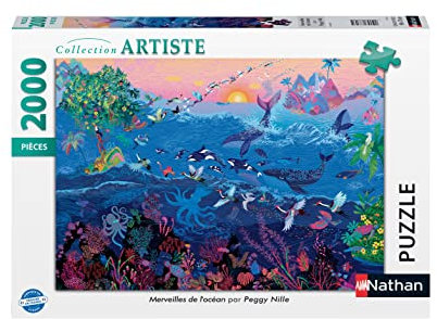 Nathan Puzzle 2000 Teile - Meereswunder - Peggy Nille - Erwachsene und Kinder ab 14 Jahren - Premium Puzzle - Artist Collection - 87313