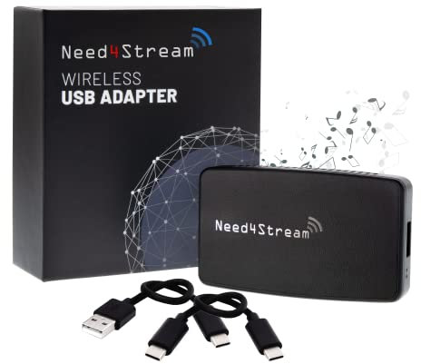 Need4Stream CarPlay Wireless Adapter N4S-WL20, kabellos, Android Auto Wireless Adapter kompatibel mit Android Auto, Apple CarPlay, AppConnect, Seat, Skoda und VW