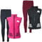 MS-Trachten Reitset Kinder Reitweste Softshell Juli Pink mit Silikon-Vollbesatz Reitleggings Schwarz (134/140)