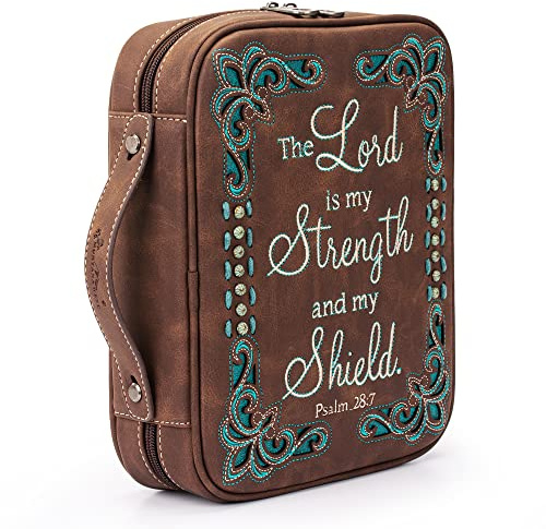 Montana West DC042CF bestickte Bibelhüllen im Western-Stil für Damen und Herren, Buch-Tragetasche, Kirchentasche, Outdoor, Bibelschutz