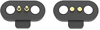 1 Paar Magnetische Pogo-Pin-Steckverbinder mit Federkraft, 2/3/4/5-Pin-Raster 2,5 mm DC-Stecker Buchse Federbelastete Ladesonde Lötstrom-Ladestift-Anschluss DC-Steckdose 60 g elastische Kraft (2Pin)