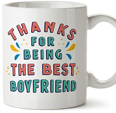 MUGFFINS Boyfriend Mug - in English - Thanks for Being The Best - Funny Gift - Ceramic 11oz Mug