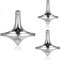 Metall Edelstahl Kreisel, 3PCS gut gestaltetes EDC Dekompressions Spielzeug, perfekt ausbalanciert und sanftes Rollen, hilft, Stress und Angst abzubauen (Silber, 3PCS L+M+S)