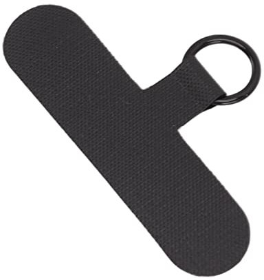 Pestaña de la Correa para Colgar el Teléfono, Fácil de Conectar Universal Menos Interferencia Parche de Cordón de Nylon para Teléfono Móvil para Collar o Cuerda de Muñeca (Negro)