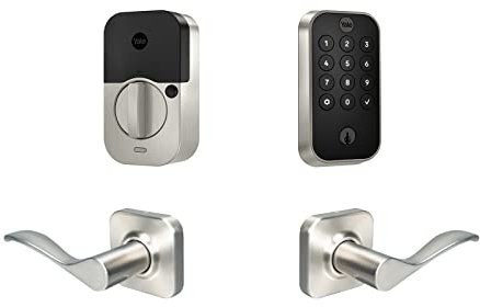 Yale Assure Lock 2 Keypad with Bluetooth and Norwood Lever in Satin Nickel
