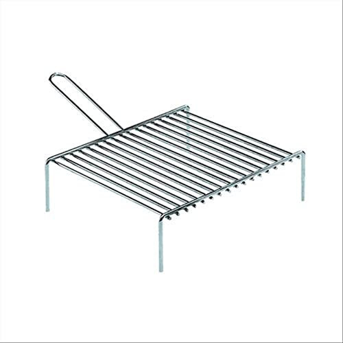 La zappa Graticola per Barbecue, griglia in Acciaio a Barre con Piedini Alta qualità Made in Italy (35x50 cm)