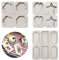 Sixfolo 3 Piezas Moldes de Jabón de Silicona,Moldes de Elaboración de Jabones 6 Cavidades y 4 Cavidades Molde de Silicona Velas molde de silicona con Agujero para Colgar,molde Reutilizable