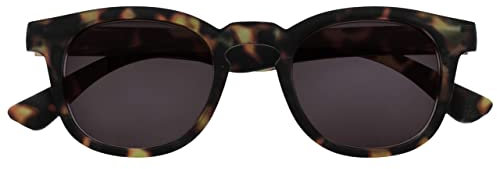 OPULIZE Bay Sonnenbrille Cooler Dicker Runder Rahmen Federscharniere Kratzfeste Getönte Linse UV400-Schutz Matt Braun Schildpatt Herren Damen S97-2