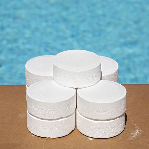 Chlorine Tablets for Swimming Pool,Chlorine Tablets for Hot Tub,for Swimming Pool Paddling Pool Spa Bathtubs Pool Water 4PcsX200g