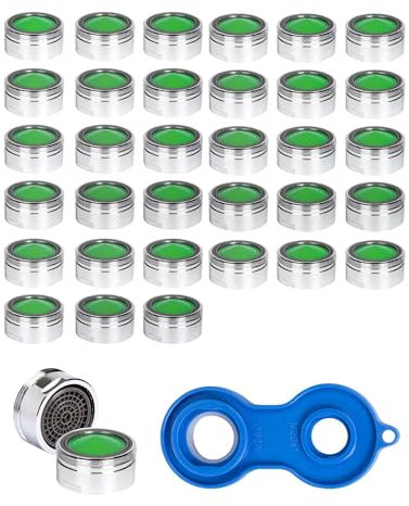 35 Pezzi Rompigetto Aeratore Rubinetto M24 Filtro Rubinetto, Filettatura Esterna da 24 mm, Rompigetto per Rubinetti Risparmio Idrico, per Rompigatura, Regolatore di Flusso per Rubinetti