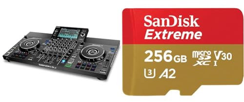 Denon DJ SC LIVE 4 - Standalone DJ Controller, 4-Channel Mixer, Amazon Music Unlimited Streaming & SanDisk 256GB Extreme microSDXC card + SD adapter + RescuePRO Deluxe, up to 190MB/s