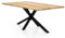 Dynamic24 Tisch 180x100cm Wildeiche Metall Esstisch Speisetisch Küchentisch Esszimmer