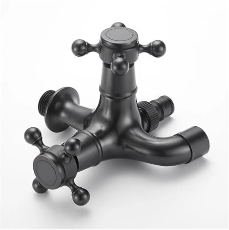 1 Stücke Multifunktionale Wasserhahn Messing Schwarz Bronze Waschmaschine Mopp Pool Wasserhahn Einzigen Kaltwasser In-Wand Wasserhahn Gewinde G1/2'