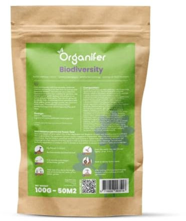 Wildblumenmischung (100 G - 50 M2) - Mehrjährige Wildblumensamenmischung - Wildblumen - Einheimische Blumensamen - Wildblumensamen - Lockt Schmetterlinge Und Bienen An - 62 Arten - Organifer