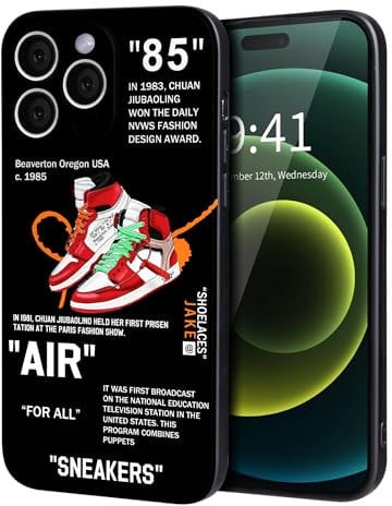 Cool Phone Case for iPhone 15 Pro Max is Designed for Boys and Men Who Appreciate ta Street Basketball Sneaker Aesthetic Style Offers Full Body Drop Protection Compatible with iPhone 15 Pro Max