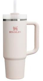Stanley Quencher sottovuoto H2.0, 0,88 l (0,88 l), quarzo rosa 2.0, isolamento freddo, durevole, bottiglia d'acqua in paglia, estiva, all'aperto, lavabile in lavastoviglie