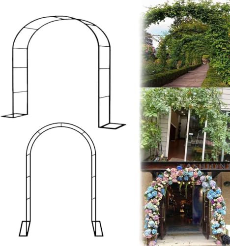 WCQSYY Arco De Jardin para Plantas Arco De Hierro Forjado para Plantas Trepadoras Arco De Rosales para Plantas Trepadoras,Blanca,W3.5M*H2.2M