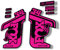 Adesivo di ricambio per forcella compatibile con Fox 34 2021 Rhythm E Bike Series, rosa (lucido)
