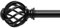 Black Curtain Poles for Voile Curtain, Metal Adjustable Curtain Rods with Adjustable Brackets, Eyelet Curtains Poles with Black Finials for Windows & Door (70 to 275cm)