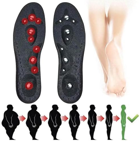 WDCAYQHZ Magnetische Einlegesohlen zum Abnehmen,Orthopädische Sohlen Insoles Gegen Fördern Durchblutung,Magnettherapie Akupressur Innensohle Therapie Einlagen(1 Pair,S(36-40))