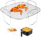 Air Fryer Accessories Air Fryer Rack, Stainless Steel Air Fryer Liner Grid Holder, 20.5x20.5x10cm Stainless Steel Air Fryer Basket Food Dehydrator Rack Meat Grill for Air Fryer