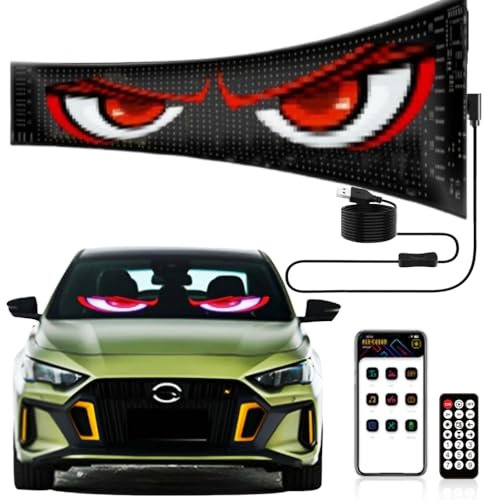 Ojos Del Diablo LED Para Camión y Carro, Pantalla Flexible Programable Para El Coche, Matrix Panel Para Parabrisas (89.8 * 19.2CM)
