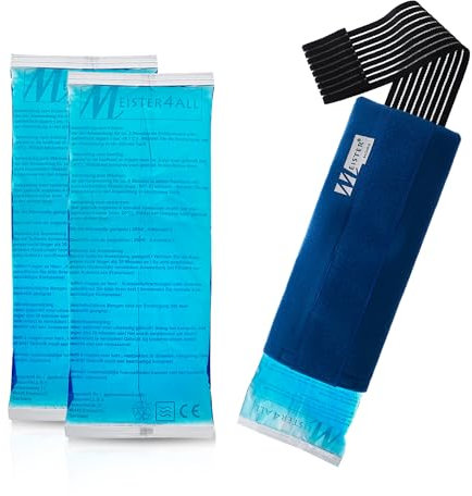 Meisterhome® Kalt Warm Kompressen Set - für Kälte und Hitze – Verschiedene Größen - Mehrfachkompressen - Wiederverwendbar - Hot Cold pack - für Kühlschrank und Mikrowelle (2er Set + 1 Hülle)