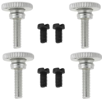 YINETTECH 8Pcs 19x12mm Needle Clamp Set Screw Thumb Foot Screw Compatible with Juki Single Needle Industrial Sewing Machines Black & Silver