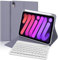 FOGARI Teclado para iPad mini 7 (A17 pro) 2024/Mini 6 2021 8.3 pulgadas, QWERTZ Teclado alemán magnético inalámbrico Bluetooth desmontable para iPad 6a/7a Generazione 8.3 pulgadas, color púrpura