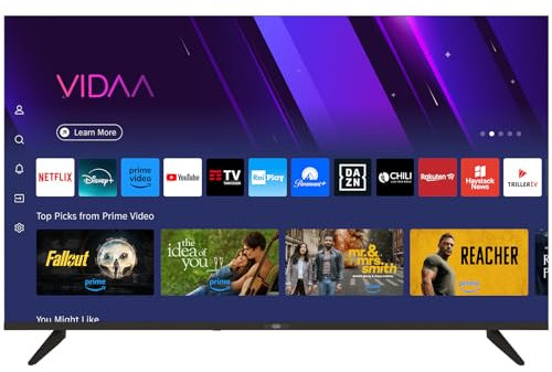 Trevi LTV 5502 SMART Smart TV 55 UHD con Sistema Operativo VIDAA U8.0, Connettività Audio Wireless, Ingressi USB, HDMI e Audio/Video, Funzione Sleep, Mobile Sottile Frameless