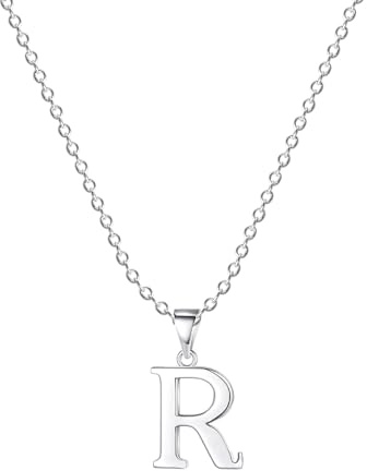Jokmeo 925 Sterlingsilber Damen Halskette mit Buchstaben A‑Z Anhänger, feines Design, ideal für den täglichen Gebrauch.XL245