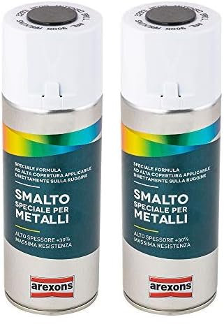 Arexons 3293 SPEC.METALLO NERO INTENSO BRILLANTE RAL 9005 ML 400, 400 ml (Confezione da 2)