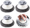 3 Pcs Stainless Steel Scrubber Cleaner, Stainless Steel Scourer Portable Scrubbing Brush with Handle, Wool Scrubber with Handle,Steel Wool Scrubber for Cleaning Kitchen Pots Pans Grills