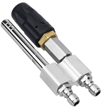 M5 Twist Nozzle 3-7 GPM for Pressure Washer, 2-in-1 Adjustable Long Range Shooter Tip, Downstream Soft Wash Injector with 1/4in NPT Quick Connect Spray Power Washer Accessories for Washing Roof Garden