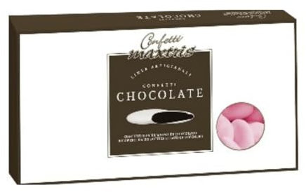 Doni Bomboniere Confezione 1Kg Confetti Gusto Cioccolato Ricoperti colore Rosa per Matrimonio Nascita Compleanno Anniversario 25 50 Laurea Segnaposto Confettate Made in Italy