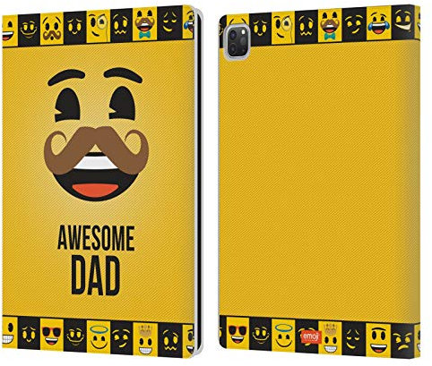 Head Case Designs Licenza Ufficiale Emoji® papà Fantastico Festeggiamenti Cover Custodia Portafoglio in Pelle Compatibile con Apple iPad PRO 12.9 2020/2021/2022