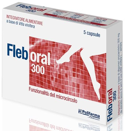 Fleboral 300 Integratore Microcircolo 5 Capsule Molli Polifarma Benessere