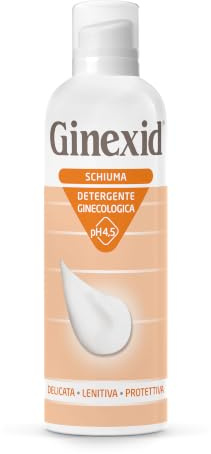 FARMA-DERMA Ginexid Schiuma detergente ginecologica 150 ml pH 4.5 | Azione Delicata, Lenitiva e Protettiva | Igiene Intima | Gravidanza, Post-parto, Ciclo mestruale, Pre-post Chirurgia Ginecologica