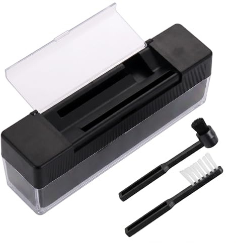 3-in-1 Vinyl Cleaning Kit with Brush Ultra-Soft Velvet Material, Carbon Fibre Tylus Brush, Needle Cleaning Brushes, for Audiophiles and LP, Anti-Static Functionality, Vinyl Brushes Dust-Proof Design