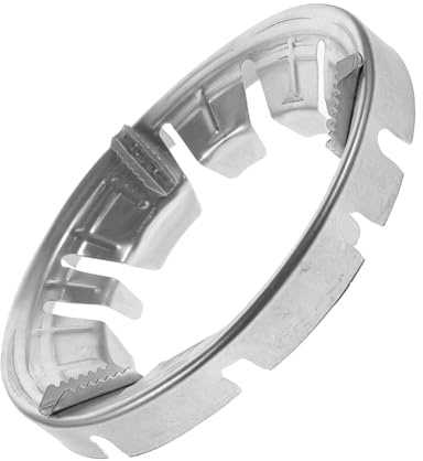 MUCKLILY Wok Ring Gasherd Edelstahl Gaskocher Aufsatz mit Gitter und Topfhalter für Haushalt und Camping 1 Stück Silber
