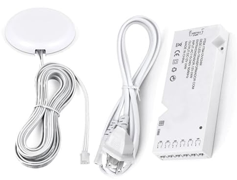Éclairage LED avec interrupteur tactile, adaptateur d'alimentation DC12V, Port de bande LED, pilote, bricolage, éclairage d'étagère d'armoire de maison(US Plug,36W 6xDupont Port)