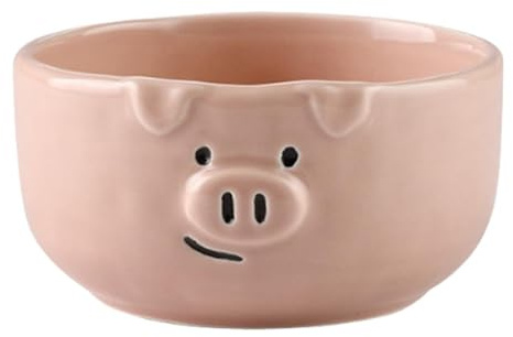 Ceramic Cereal Bowls: Cartoon Salad Bowl, Animal Shape Utensils 6.3x3.15 Inch for Women, Girls, Wife, Students, Kitchen Lovers, Bedrooms