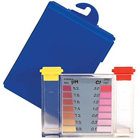 well2wellness® Pool Testkit Test Kit Chlor + pH mit Pooltester + je 10 Messtabletten