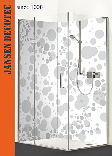 Eck - Duschrückwand, 2 Segmente, je 90x200cm, Motiv: Fresh Bubbles grau/weiß