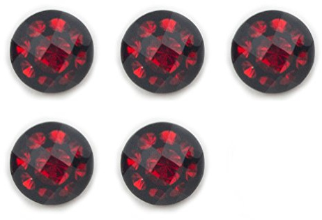 HAND® No.187 Small Red Fashion Crystal Buttons 12 mm Diameter - Pack of 5